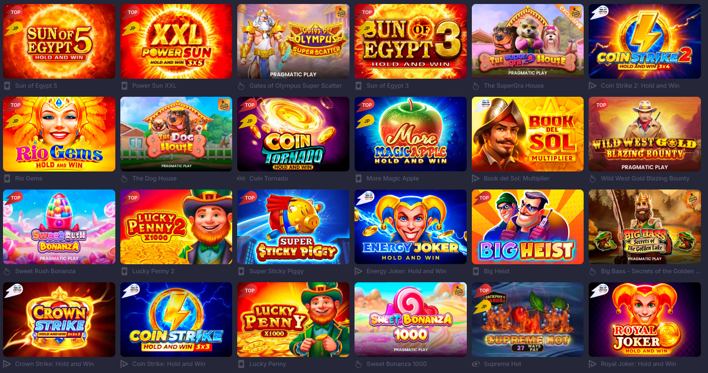 Популярні слоти Super Gra — Megaways, Hold and Win, Book of